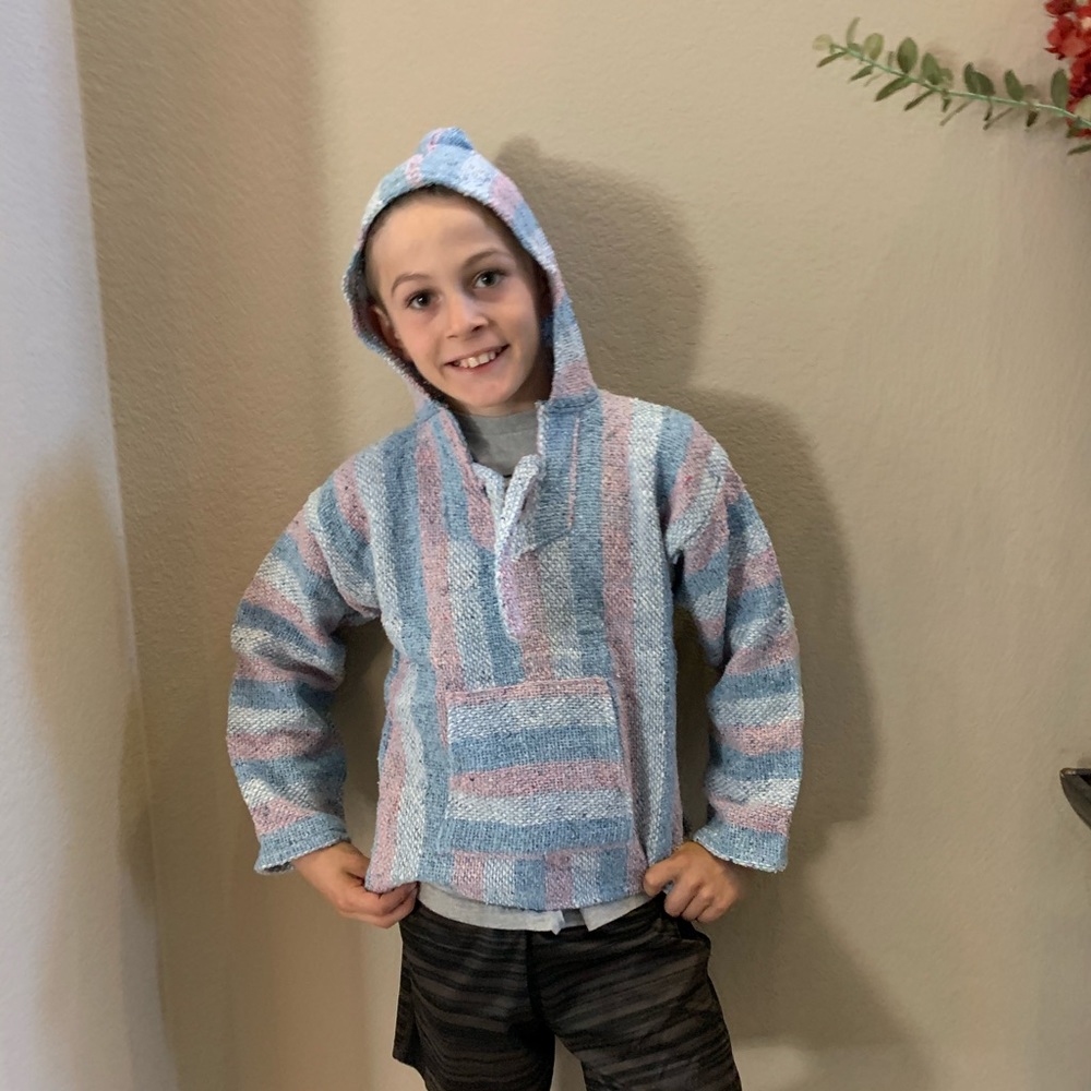 Mexican surfer Baja hoodie boys 4-5 and 7-8